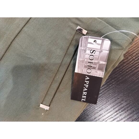 Soho Apparel Olive Green High Waisted Dress Shorts Women’s Size M New - Picture 7 of 9